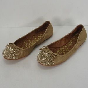 SAM EDELMAN BEATRIX SPIKES STUDS BALLET FLATS 7 M